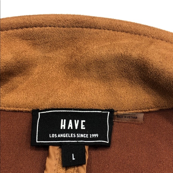 HAVE Women’s Brown Faux Suede Trench Coat – Size Large – Open Front - Picture 2 of 10